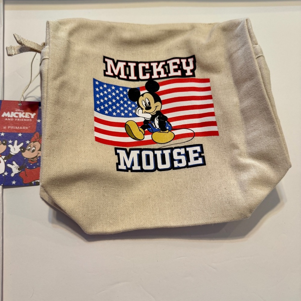 NWT. Primark Disney Canvas cosmetic or travel pouch featuring Mickey Mouse